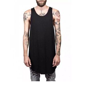 Primavera Verano Slip Algodón High Street Hole Mens Tank Tops Hombre Chaleco Hip-hop