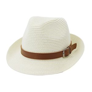  Sombrero de paja de Jazz de ala pequeña para primavera y verano,  sombreros de playa para mujer, gorra de protección solar para hombre,  gorras de vacaciones para viajes al aire libre