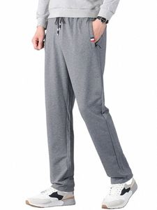 Printemps été droit Cott pantalons de survêtement hommes vêtements de sport décontracté Lg pantalon de survêtement mâle lâche Joggers pantalon grande taille 8XL i2R5 #