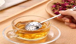 Spring Tea Time Heart Tea Infuser Gemak Hartgevormde roestvrijstalen thee -gereedschap Kruidenlepel Bal los bladfilter met Chai9423696