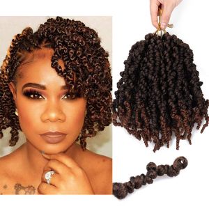 Spring Twist Braiding Hair Short Curly Pre-Wisted Hair Extensions 10 inch 15 strengen/Pack Spring Twist Crochet Twists Fluffy Curly Braiding Hair LS28