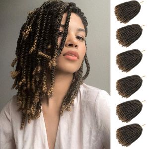 Spring Twist Hair 8 pouces Fluffy Spring Twist Crochet cheveux 30 brins / paquet Synthétique Tressage Extensions de Cheveux LS33