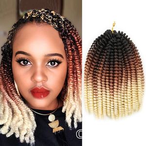 Printemps Twist Cheveux Crochet Tresses En Vrac 8 12 Pouces Couleur 350 Extension De Cheveux Au Crochet Rouge