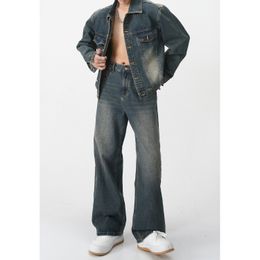 Lente vintage casual denim broekjasje set