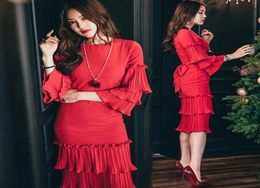 Spring Women Robe Sexy Ice Ren Rend Sleeve Bandage vintage bodycon vestidos de festa longo robes plus taille femme occasionnelle7200348