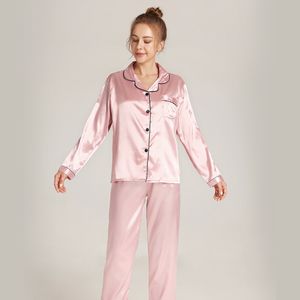 Lente dames pyjama zijden pyjama vrouwen pyjama dropshipping pyjama's voor vrouwen nachtkleding zomer pyjama's vrouwen pijama bannirou x0526