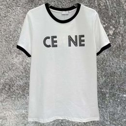 Primavera para mujer camiseta diseñador camiseta mujer letra impresión gráficos camiseta moda casual sin capucha tops de manga corta