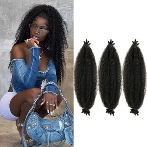 Springy Afro Twist Hair Meche Afro Kinky Spring Twist Hair para mariposa desgastada Locs Natural negro Marley Twist trenzado de cabello