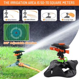 Sprinklers Automatische 360 graden tuingazonsproeier Grote dekking Verstelbaar en zwaar uitgevoerd bewateringssysteem voor plantenirrigatie