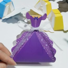 Sprinklers prinses themafeest cadeau -doos decoratie meisje prinses jurk candy box voor baby shower doop doop bruiloft verjaardagsfeestje benodigdheden