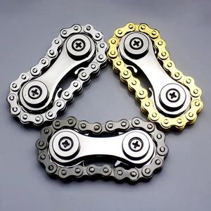 Tandwielen Vliegwiel Vingertop Gyro Fidget Spinner Antistress Angst Metalen Fietskettingen EDC Spinner Fidget Speelgoed Voor Volwassen Kinderen 240301