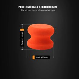 SPTA 3 pouces (73 mm) Car Polishing Eva Hand Applicator High densité Mousse Sponge pour accessoires de pneus de pneu automatique