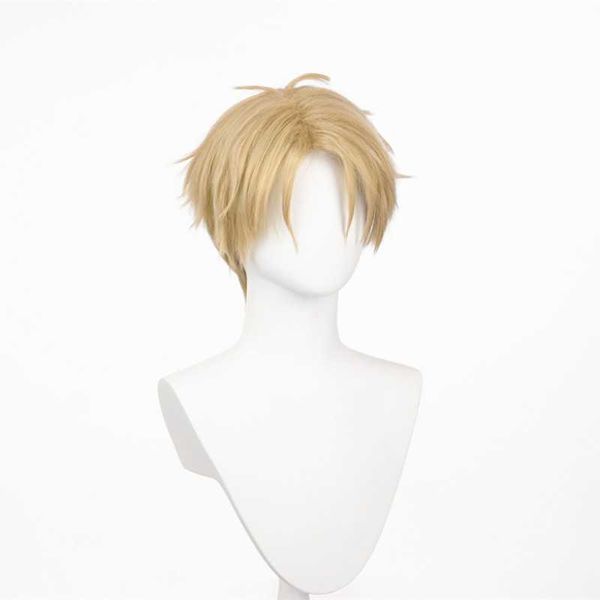 Spy Gamer Familia Spy Lloyd Fujie Twilight Flipped Gold Sorth Hair Cos Wig Set