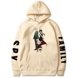 Spy X Family Anime Hoodies Unisex Cute Anya Forger Pelovers Yor Loid Graphic Sweatshirts Autumn Causewear Sportswear Pocket Pocket