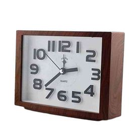 Vierkante alarm tabel klok moderne gouden desktop tafel klokken kantoor tafel horloge bureau klok accessoires reloj de mesa home decor 211112