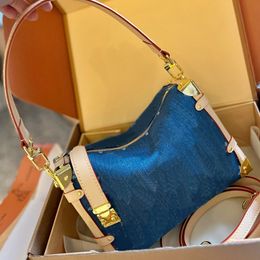 Vierkante doos kofferbak Cross Body Bag Sieraden Hard designer tas Tas Tas Old Flower Handtassen Pas Denim Lederen schoudertas Lady Wallet Designer Sieraden Opbergdoos