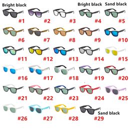 Square Brand Quality Mens High Womens Retro Vintage Sun Gernes de Sun Outdoor Driving Designer Sunglasses 29 Couleurs Glêmes