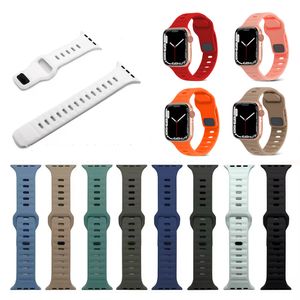 Vierkante Gesp Band Sport Siliconen Armband Bandjes Bands Horlogeband voor Apple Watch Series 2 3 4 5 6 7 8 SE Ultra iWatch 42/44/45/49mm 38/40/41mm