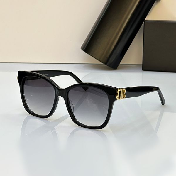 Gafas de sol cuadradas con forma de ojo de gato, gafas para mujer, balencgas, gafas de sol, estilo europeo simple, montura grande, gafas de sol negras, gafas de sol de alta calidad, gafas para hombre
