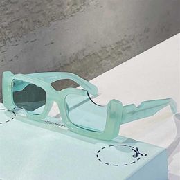 Moda clásica cuadrada OW40006 Gafas de sol Marco de muesca con placa de policarbonato 40006 Gafas de sol para dama o mujer Gafas de sol blancas con o192y