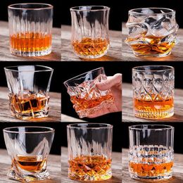 Square Crystal Whisky Glass Cup voor het thuiswater en feest El Wedding Glazen Gift Drinkware 240417