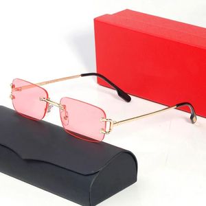 Lunettes de soleil carrées de concepteur pour femme hommes miroir imprimé interprétation panthère Carti lunettes Golden Leopard C décoratif cadre de repas de luxe Ey