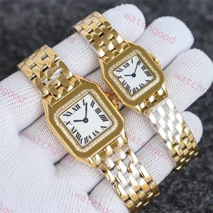 Square Designer Watch Quartz Relojes Diamond Watch Watch Femmes en acier inoxydable HETTRADE GOLD Silver Montre de Luxe Imperproof Woar Watch Designer Watchs