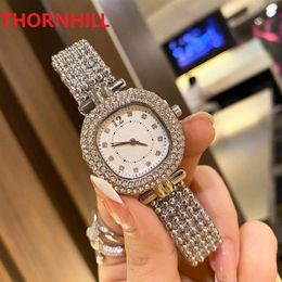 Vierkante wijzerplaat ontwerper luxe dameshorloges diamanten mode speciaal ontwerp relojes de marca mujer zilveren dame jurk polshorloge quar264m