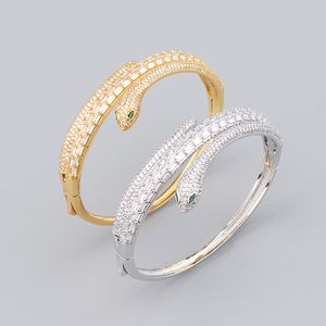 Vierkante diamanten slang Bangel luxe vrouwen armbanden armbanden ontwerper mannen sieraden hoogwaardige unisex modefeest kerst bruiloft geschenken verjaardagsliefhebbers meisje