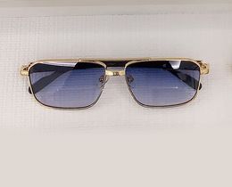Gafas de anteojos cuadrados marco de madera dorada lentes transparentes de gafas de sol de verano
