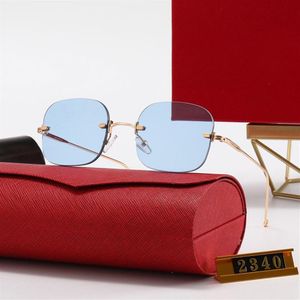 Cadre carré Designer Mode Hommes Lunettes de soleil Super Vision Généreux Objectif Multi Sunnies Rétro Loisirs Top qualité Métal Anti-Rad282S