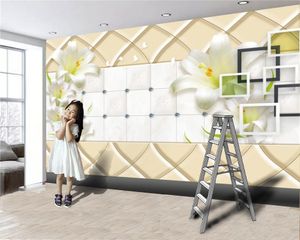 Vierkant frame bloemen 3d behang moderne woondecoratie elegante wallpapers woonkamer slaapkamer keuken romantisch schilderij muurschildering muur papers