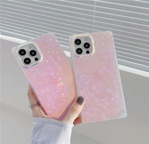 Square Gypsophila telefoonhoesjes voor iPhone 13 12 11 Pro Max XR XS Bling Fashion Pattern Cover Foriphone 8 7 Plus Case6260445