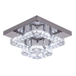 Vierkante K9 Kristallen Plafond Kroonluchters Gang Slaapkamer Hanglamp Garderobe Decoratieve Lamp Binnenverlichting Kroonluchter Armatuur