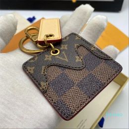Square Leather Belt Europe and America Fashion Fashion's and Women's Key Chain Luxury Luxury Outdoor Pendant Key Chain