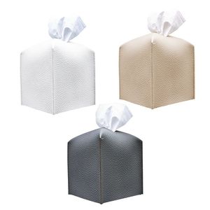 Vierkante Lederen Tissue Box Cover Houder voor Tafelblad Badkamer Auto Kantoor Toilet Thuis Koffie Winkel Decoratieve Organizer MJ0897