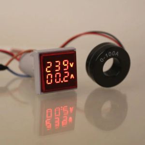 Voltmètre à double affichage à LED carré