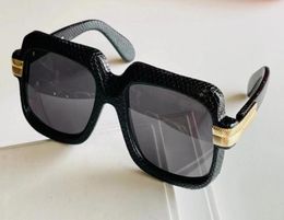 Lunettes de soleil Square Legends 607 en cuir noir gris Gris Sun Sun Sundes Shades Gafas de Sol Men Shades Fashion With Box2350792