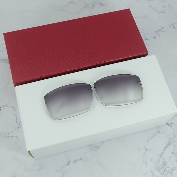 Lentes cuadradas para gafas de cuerno de búfalo de madera Carter 012, lentes de sol solo lentes, lentes de Color