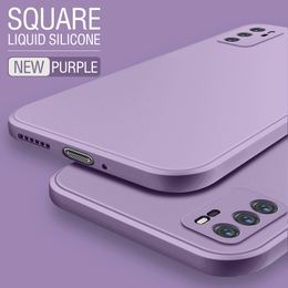 Square Liquid Silicone Phone Case voor Huawei P20 P30 P40 Pro Lite Mate 40 30 20 Pro Honor 20 30 Pro Nova 7 Soft Shockproof Cover