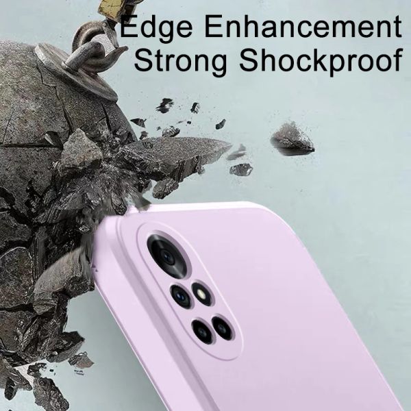 Case de téléphone en silicone liquide carré pour xiaomi redmi note 12 12t 12s 7 7s 8 8t 9 9s 9t 10 10s 10t pro max y1 lite soft mince couverture