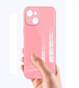 Vierkante vloeistof siliconen gehard glas telefoonhoesjes voor iPhone 13 12 11 Pro Max Mini XS XR 8 7 Plus iPhone13 Soft Bumper Back Hard C4923258