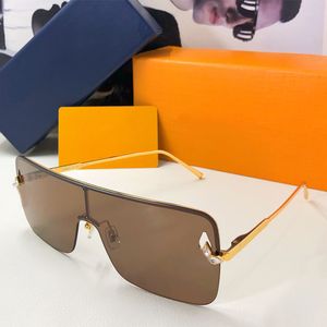 Forma de máscara cuadrada Gafas de sol Cristal Flores Estrella Ligh Verano Z1645U HOMBRES Mujeres Serie Velo Gafas de diseño Protección UV Marco de metal Escudo retro Occhiali da sole