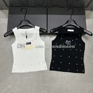 Femmes Stretch Tanks Top Sparking Himitone Knits Tee U U Neck Sport Gite Designer Designer Sans Manches