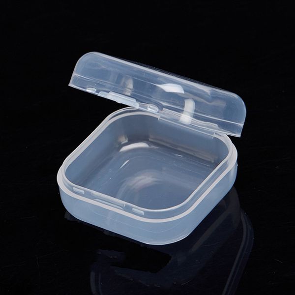 Boîte d'emballage carrée, boîtes de rangement de bijoux, boîte d'affichage transparente, boîtier transparent multi-usages en plastique