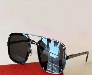 Lunettes de soleil pilote carrées monture en métal à canon lentille grise lunettes pour hommes nuances Sonnenbrille Wrap Occhiali da sole lunettes UV avec boîte5372573