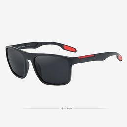 Gafas de sol polarizadas cuadradas para hombre, lentes fotocromáticas para pescar al aire libre, montura súper ligera CE H6