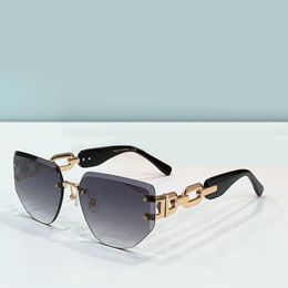 Chaîne de lunettes de soleil carrée sans bordure noire gris ombré de créateurs Lunettes de soleil Numes Sonnenbrille Sunnies Gafas de Sol UV400 Eyewear avec boîte