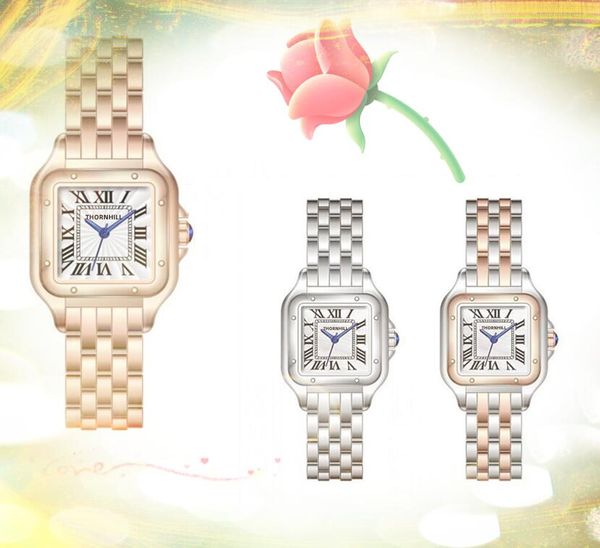 Reloj cuadrado con esfera romana para mujer, relojes de cuarzo a la moda, fecha automática, venta al por mayor, regalos para mujer, reloj de pulsera fino de acero inoxidable