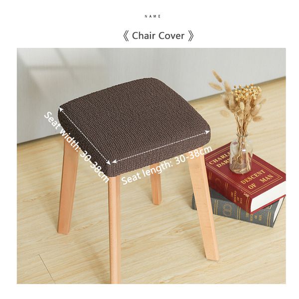 Funda cuadrada para silla de taburete, cubierta Universal elástica para el hogar, mesa de comedor de oficina, cubierta para taburete de madera maciza, minimalista, moderno, Multicolor, 0624